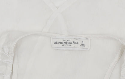 Abercrombie & Fitch Women's White Lace Tank Small