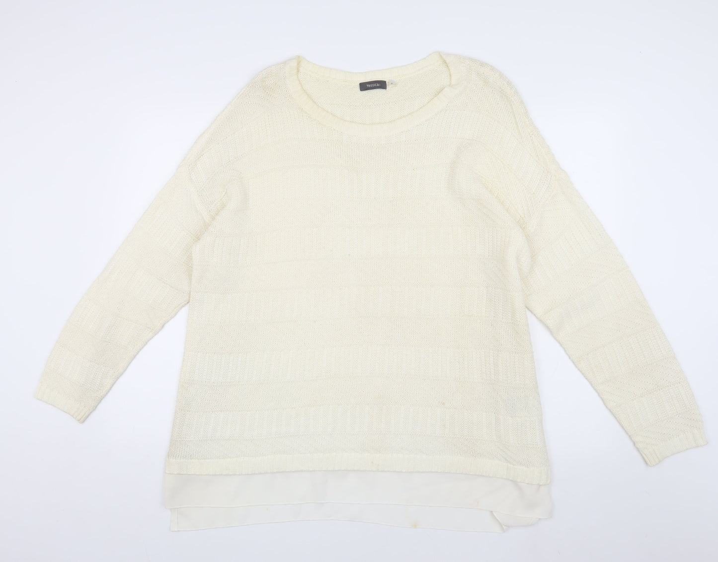Womens UK Size XL Yessica Ivory Pullover Jumper