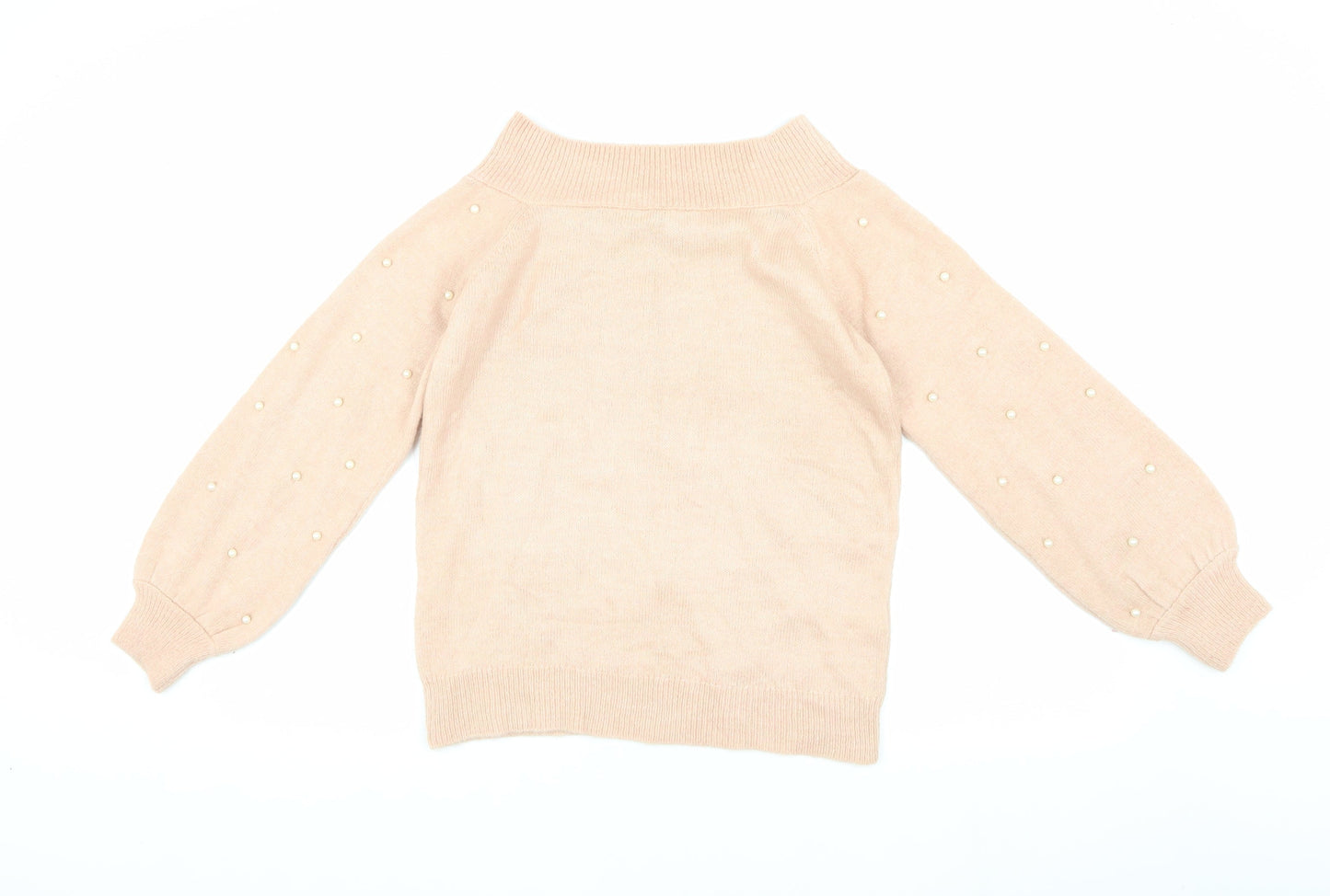Next Women's Beige High Neck Pullover Jumper Size 6
