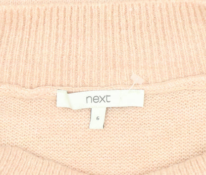 Next Women's Beige High Neck Pullover Jumper Size 6