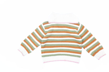 Zara Girls Multicoloured Henley Jumper 3-4 Years