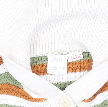 Zara Girls Multicoloured Henley Jumper 3-4 Years