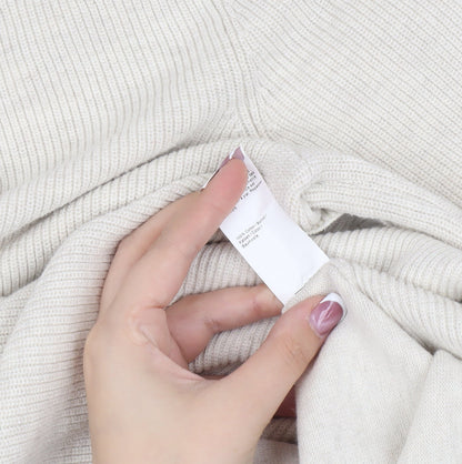 River Island Men's Ivory Medium Cotton-Cashmere Pullover Jumper