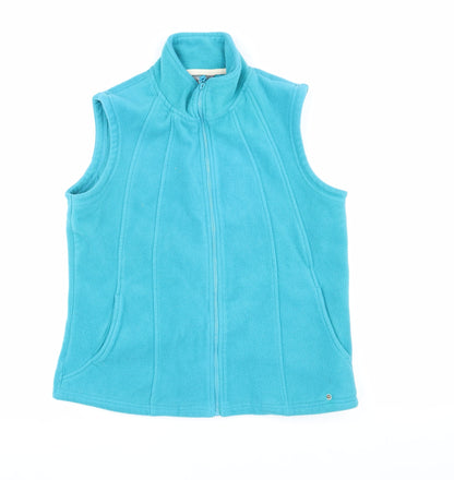 M&Co Women’s Teal Blue Fleece Waistcoat Size 18