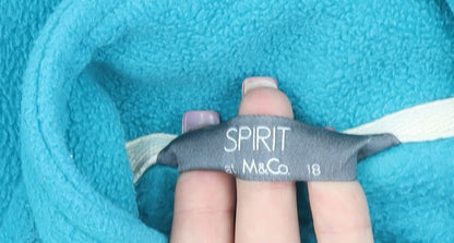 M&Co Women’s Teal Blue Fleece Waistcoat Size 18