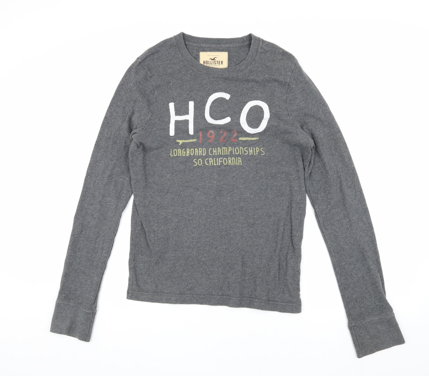 Mens UK Size S Hollister Grey Pullover Sweatshirt