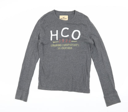 Mens UK Size S Hollister Grey Pullover Sweatshirt