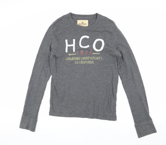 Mens UK Size S Hollister Grey Pullover Sweatshirt