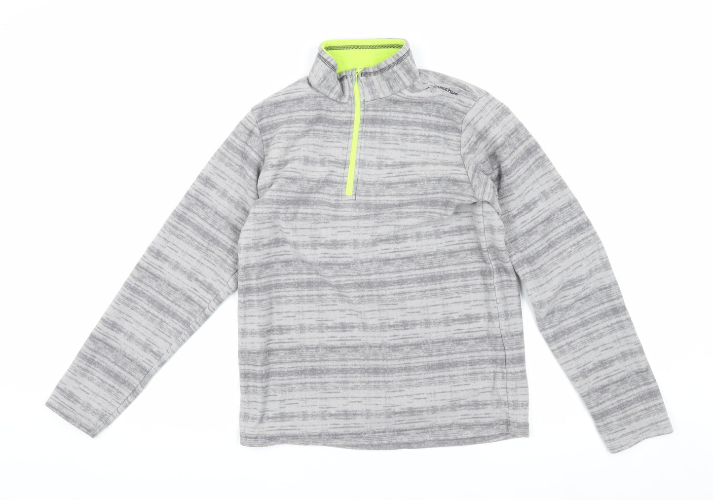 Decathlon Boys Grey 1/4 Zip Fleece Sweatshirt 14 Years