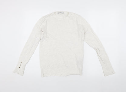 Womens UK Size M Zara White Pullover Jumper
