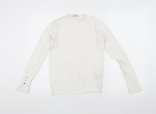 Womens UK Size M Zara White Pullover Jumper