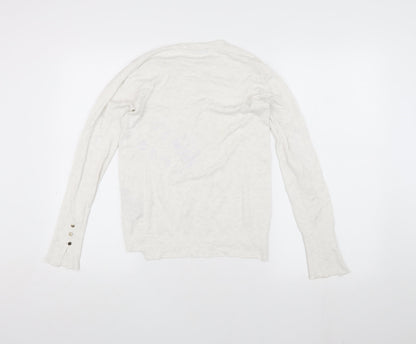Womens UK Size M Zara White Pullover Jumper
