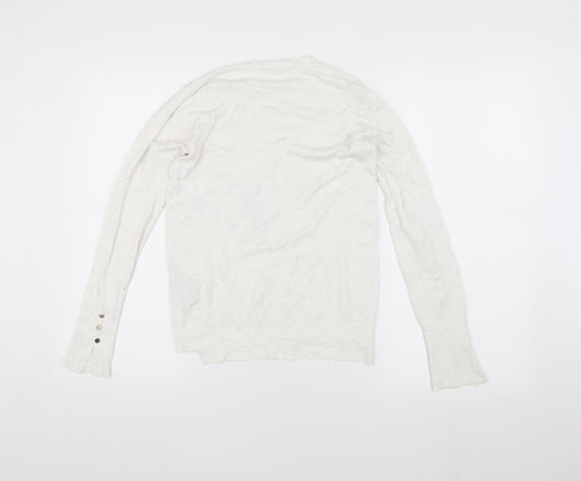 Womens UK Size M Zara White Pullover Jumper