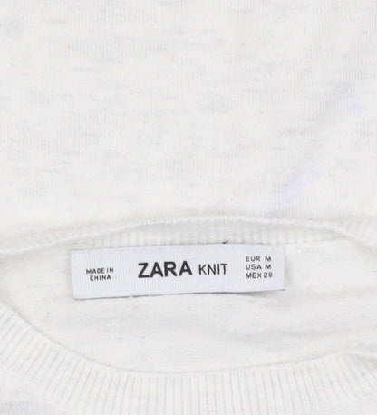 Womens UK Size M Zara White Pullover Jumper