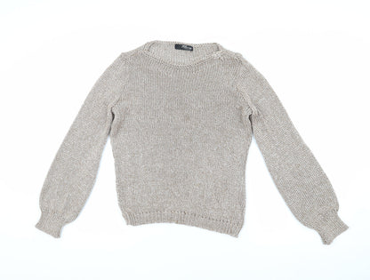 Womens UK Size S Jane Norman Beige Pullover Jumper