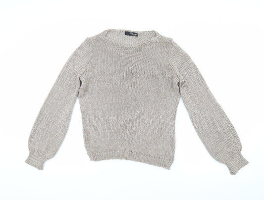 Womens UK Size S Jane Norman Beige Pullover Jumper
