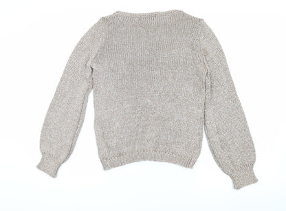 Womens UK Size S Jane Norman Beige Pullover Jumper