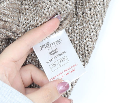 Womens UK Size S Jane Norman Beige Pullover Jumper