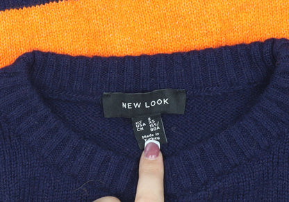 Womens UK Size XS New Look Multicoloured Pullover Jumper