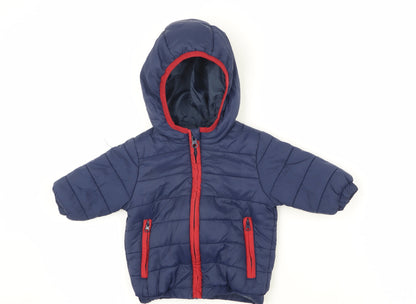 Babaluno Unisex Blue Puffer Jacket 3-6 Months
