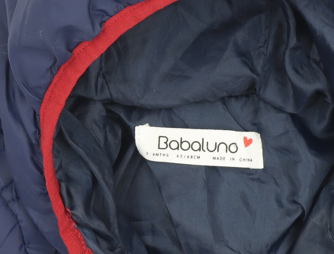 Babaluno Unisex Blue Puffer Jacket 3-6 Months