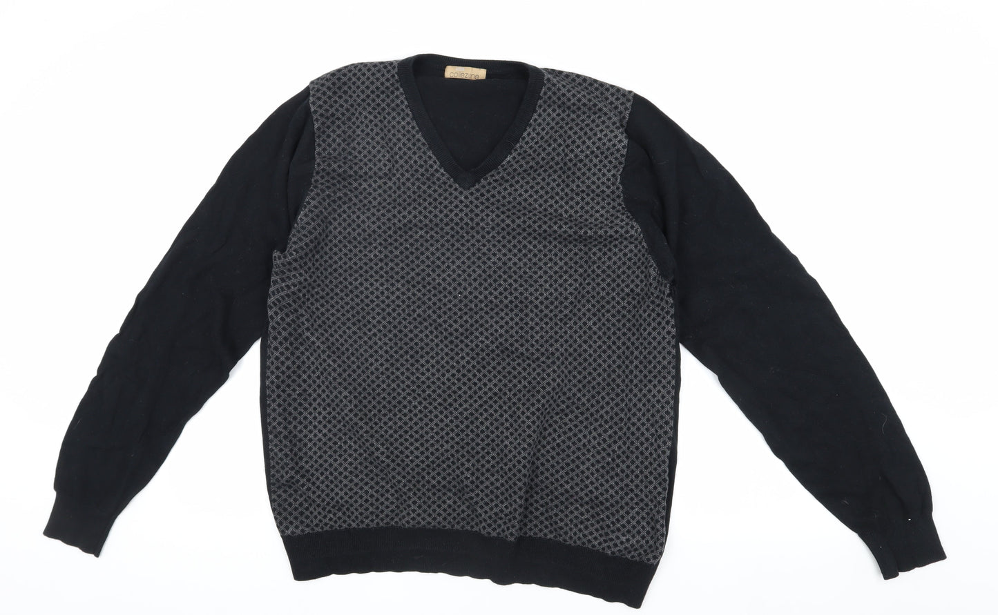 Marks and Spencer Men's Large Black V-Neck Pullover Jumper