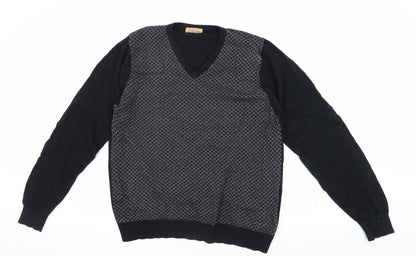 Marks and Spencer Men's Large Black V-Neck Pullover Jumper