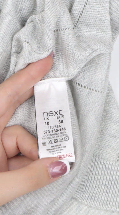 Womens UK Size 10 NEXT Grey Pullover Jumper