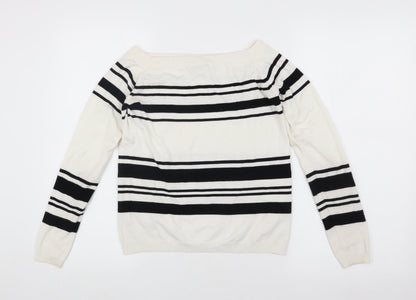 Womens UK Size 10 Warehouse White Pullover Jumper