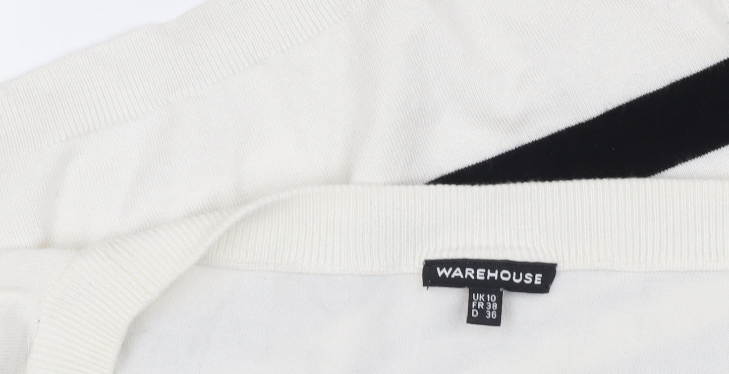 Womens UK Size 10 Warehouse White Pullover Jumper