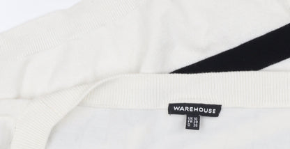 Womens UK Size 10 Warehouse White Pullover Jumper