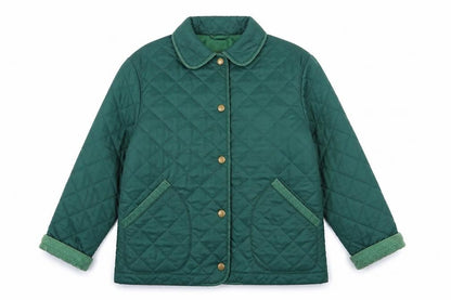 Womens UK Size 10 Marks and Spencer Green Quilted Coat