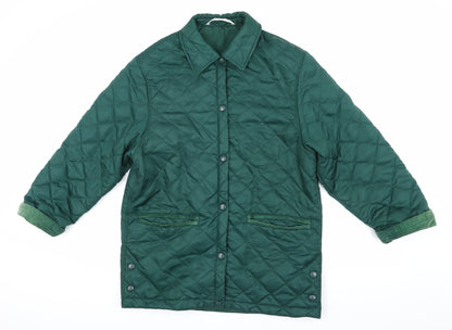 Marks & Spencer Women's Green Quilted Jacket Size 10