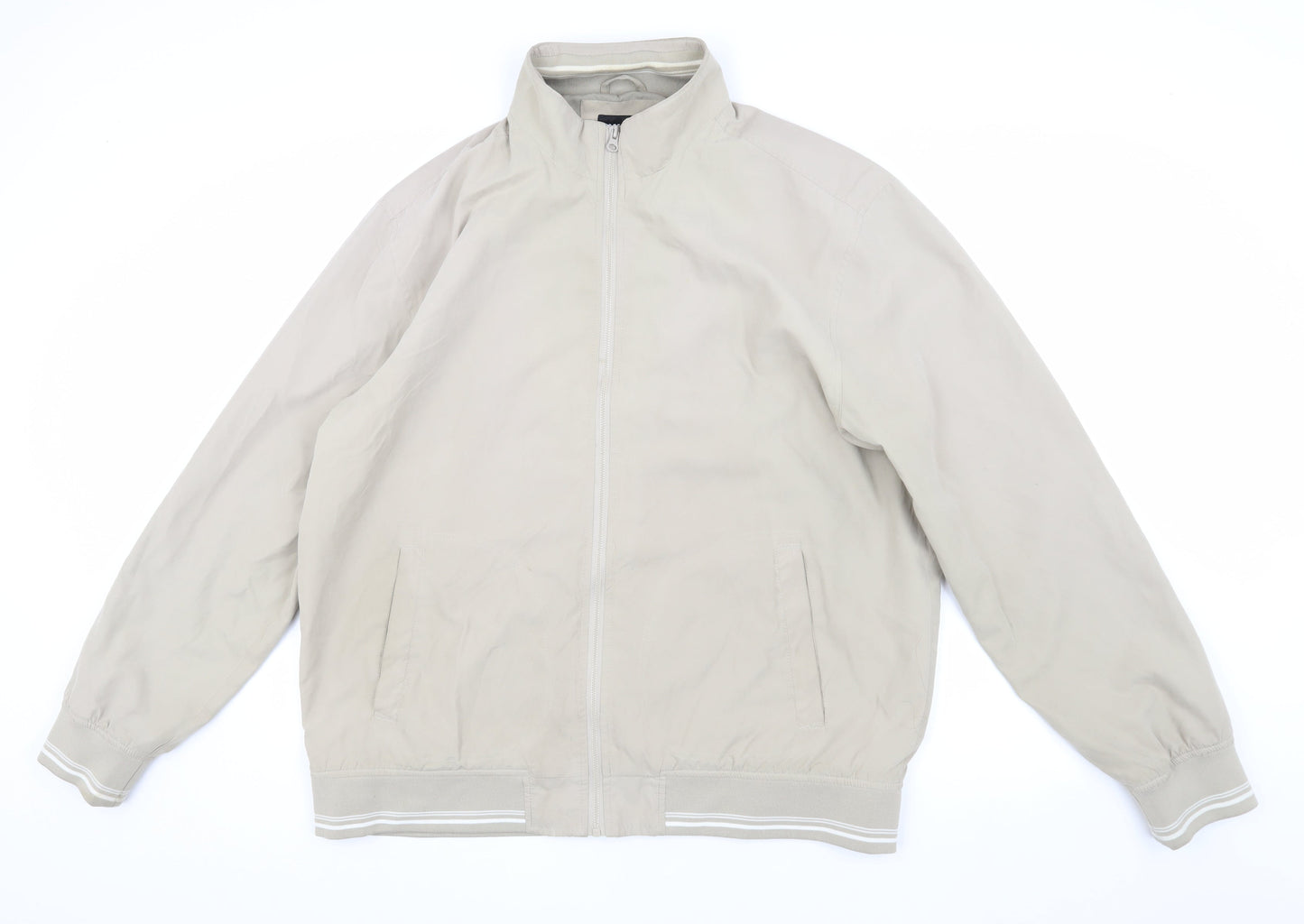 Mens UK Size XL Greenwoods Beige Bomber Jacket