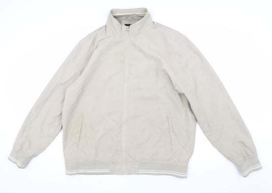Mens UK Size XL Greenwoods Beige Bomber Jacket