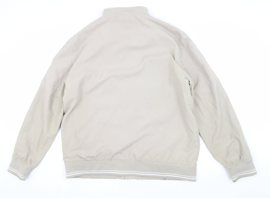 Mens UK Size XL Greenwoods Beige Bomber Jacket