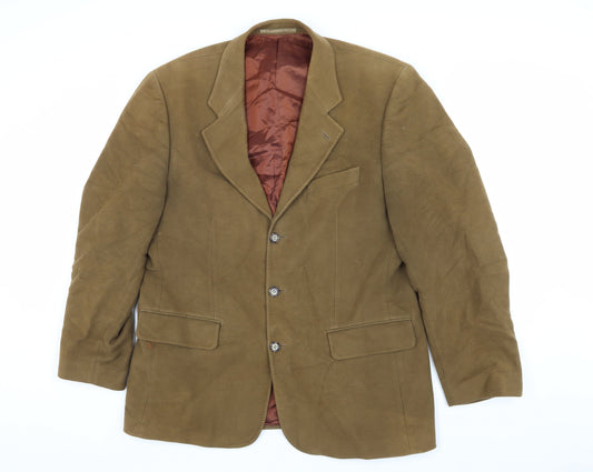 Mens UK Size 40 Brook Taverner Regular Brown Suit Jacket