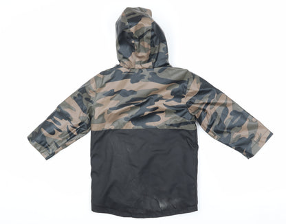 Firetrap Boys Camouflage Parka 3-4 Years Hooded Mid-Length