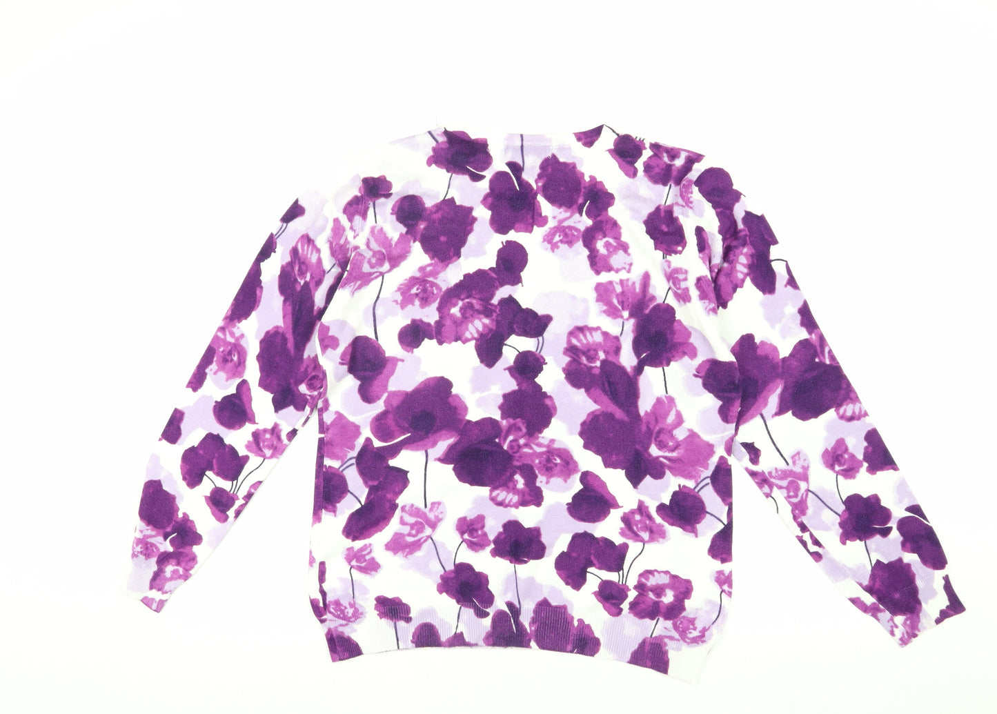 Autonomy Women's Purple Floral Pullover Jumper M