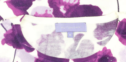 Autonomy Women's Purple Floral Pullover Jumper M