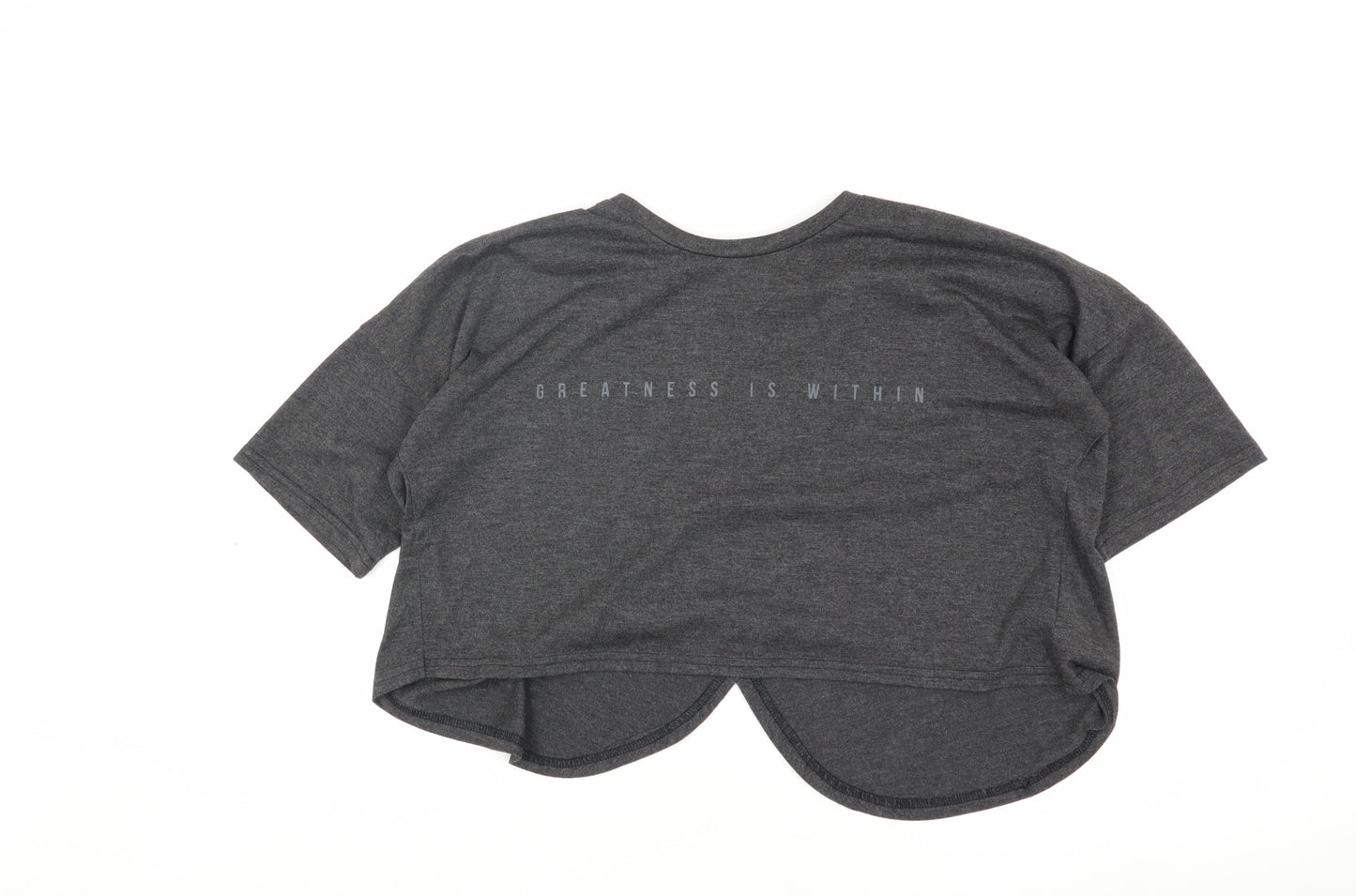 Everlast Women's Grey Cropped T-Shirt, Size 10