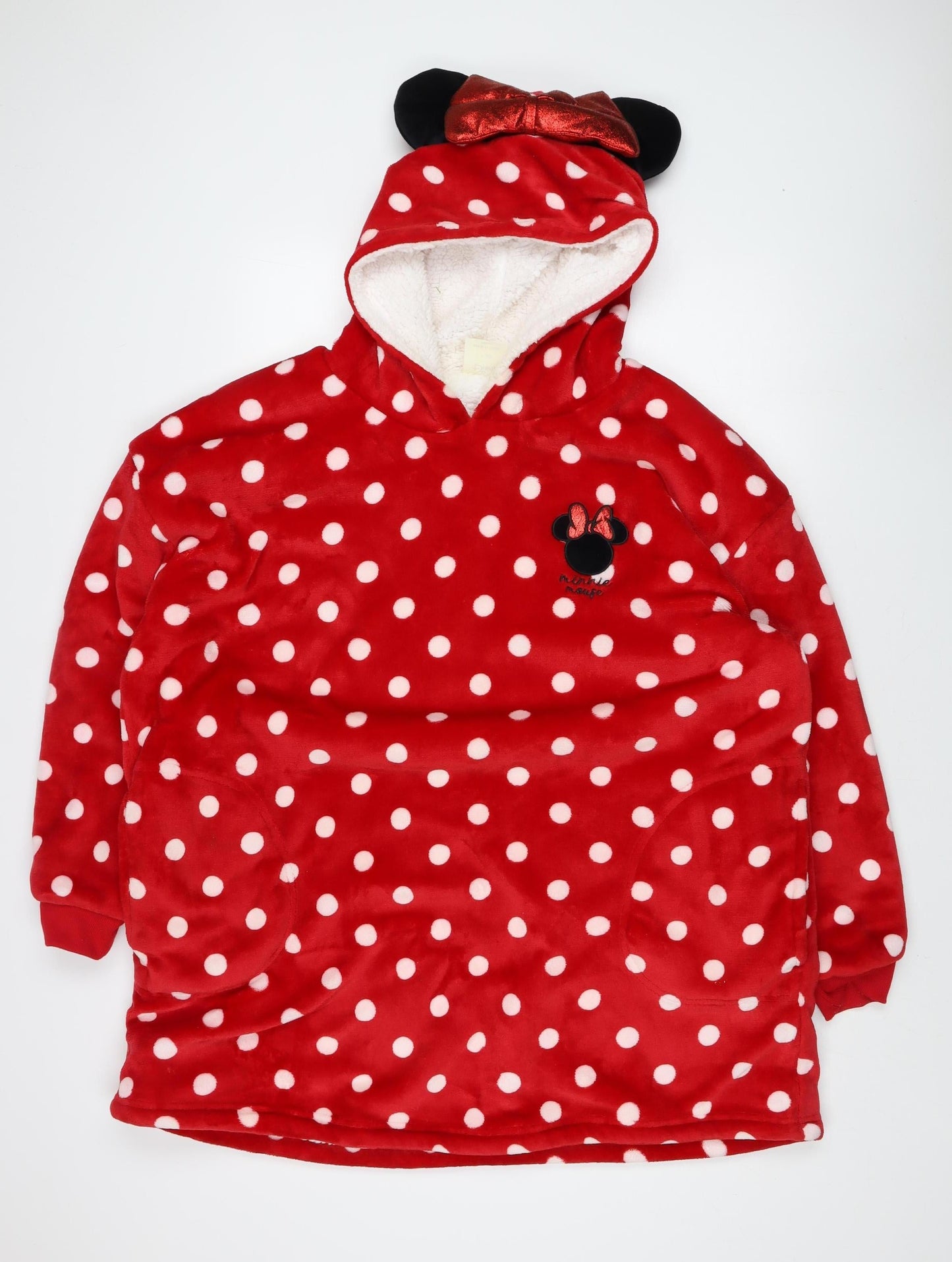 Disney Women’s Red Minnie Mouse Polka Dot Fleece Robe XS/S
