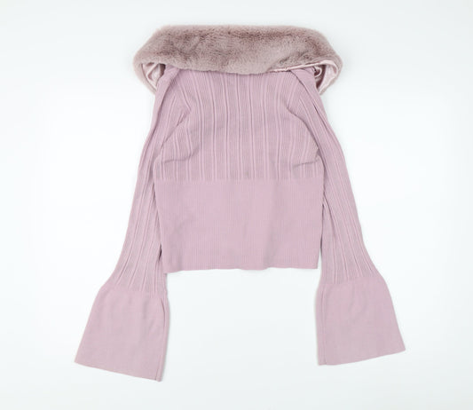 ASOS DESIGN Women's Pink Cropped Jacket, Size 12