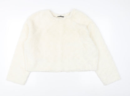 Womens UK Size 14 Zara Ivory Pullover Jumper