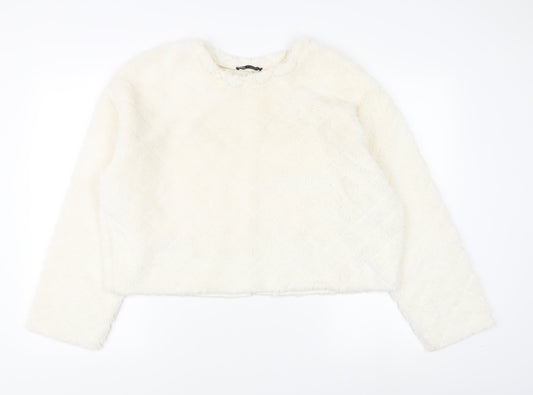 Womens UK Size 14 Zara Ivory Pullover Jumper