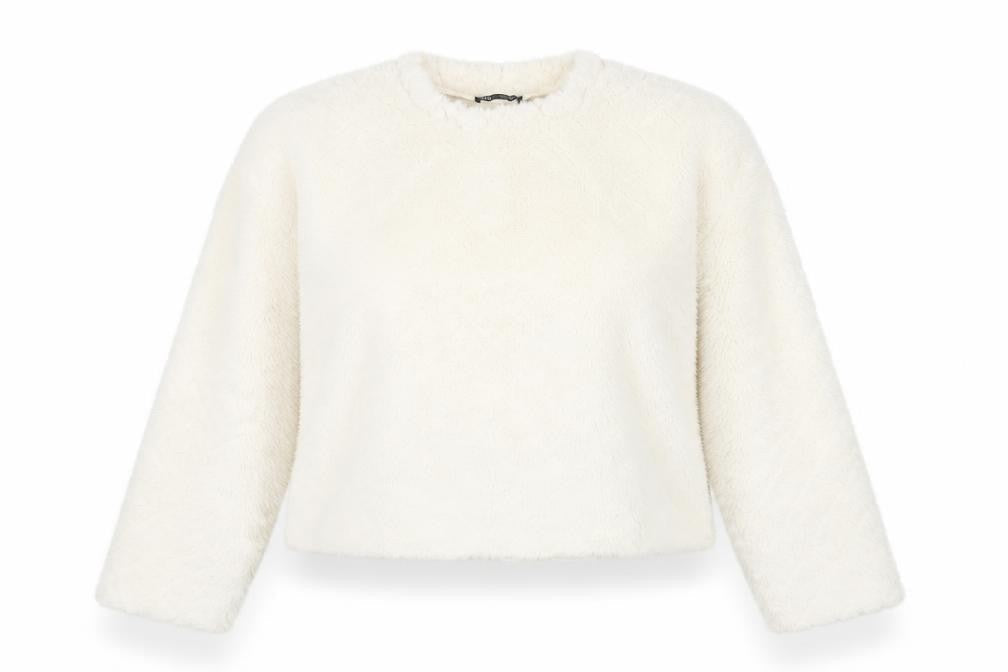 Womens UK Size 14 Zara Ivory Pullover Jumper