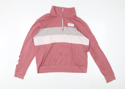 Victoria's Secret Women Pink S 1/4 Zip Sweatshirt