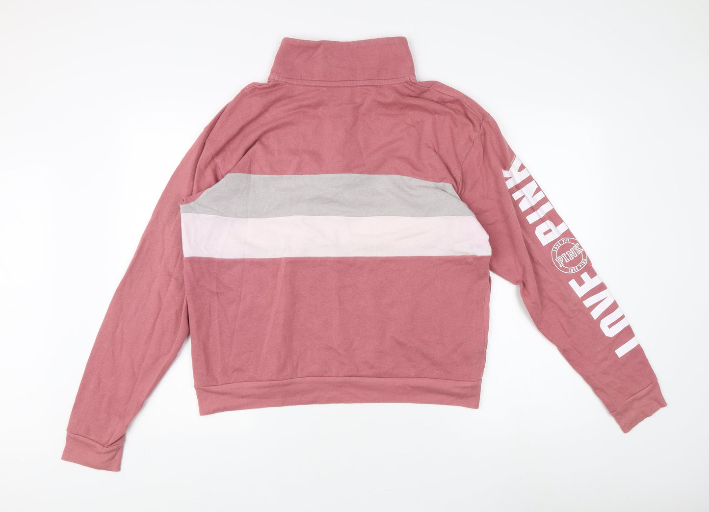 Victoria's Secret Women Pink S 1/4 Zip Sweatshirt