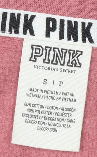 Victoria's Secret Women Pink S 1/4 Zip Sweatshirt