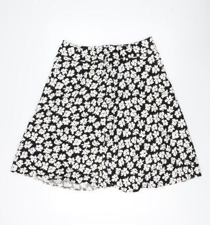 Cotswold Collections Women's Black Floral Skirt, Size 16